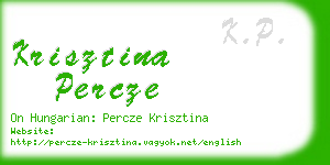 krisztina percze business card